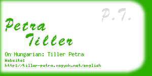 petra tiller business card